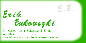 erik bukovszki business card